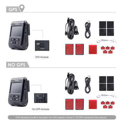 VIOFO A119 V3 2K Car Parking Mode G-Sensor Rota Lens