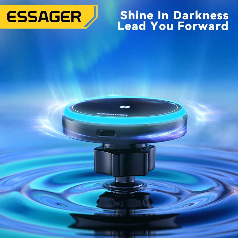 Essager Magnetic Car Phone Holder 15W Wireless Charger Stand