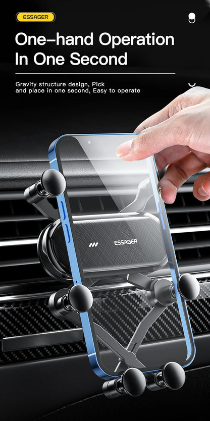 Essager Gravity Car Phone Holder Air Vent Clip Mount Stand