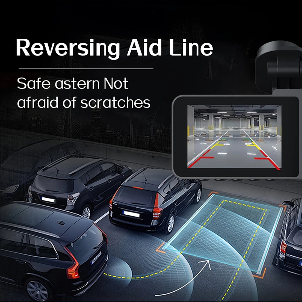 Dash Cam 2/3 Channel Car Black Box WiFi DVR HD 1080P