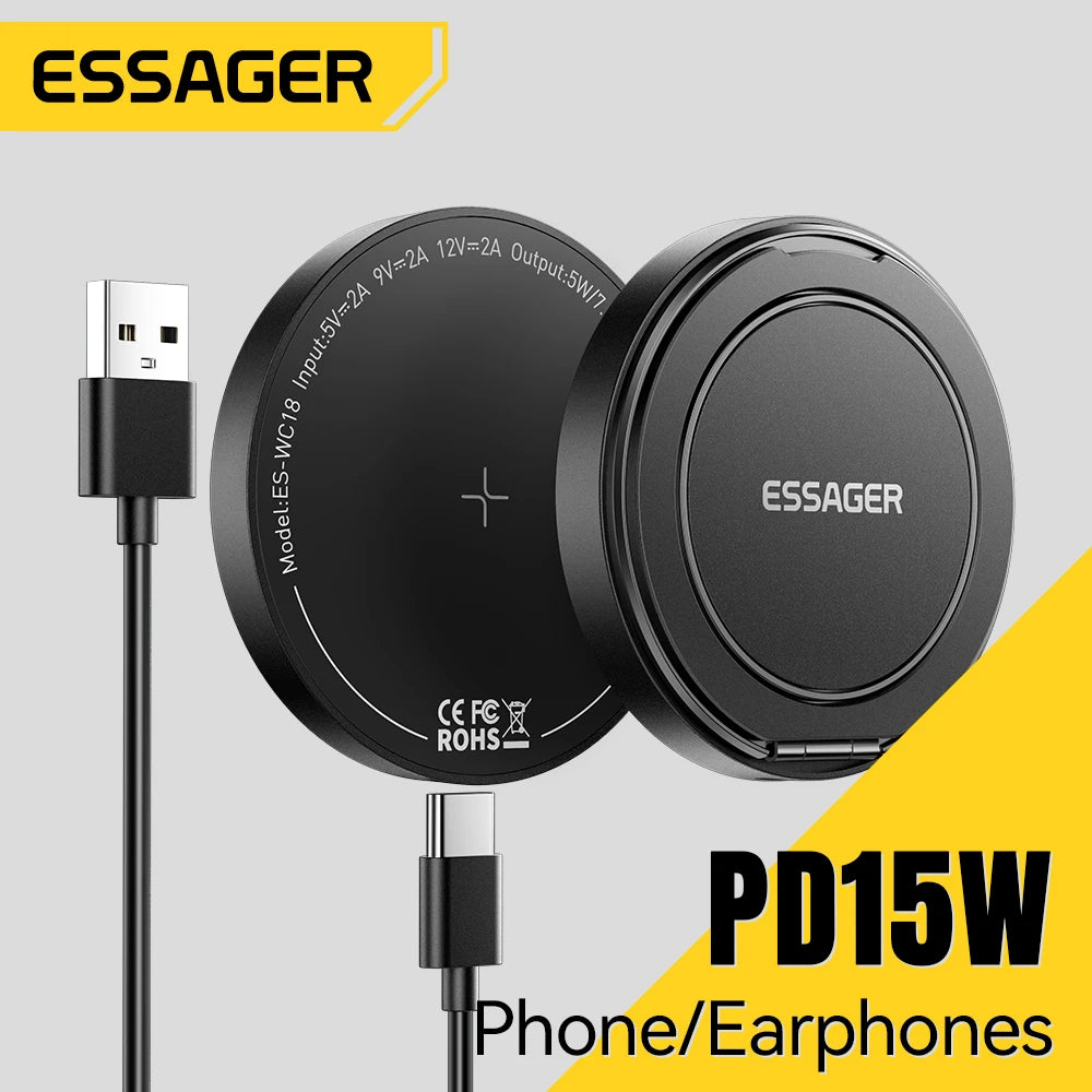 Magnetic 15W Wireless Charger Fast Charging Pad Stand