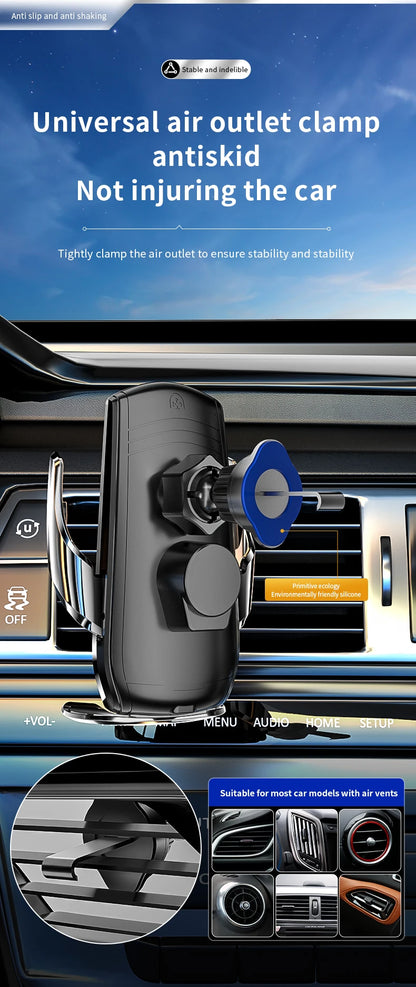 Wireless Car Phone Holder 15W Fast Charging Wireless Charger