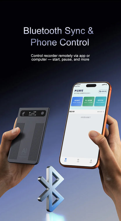 New Ultra-thin T8 Intelligent AI Voice Recorder Transcription