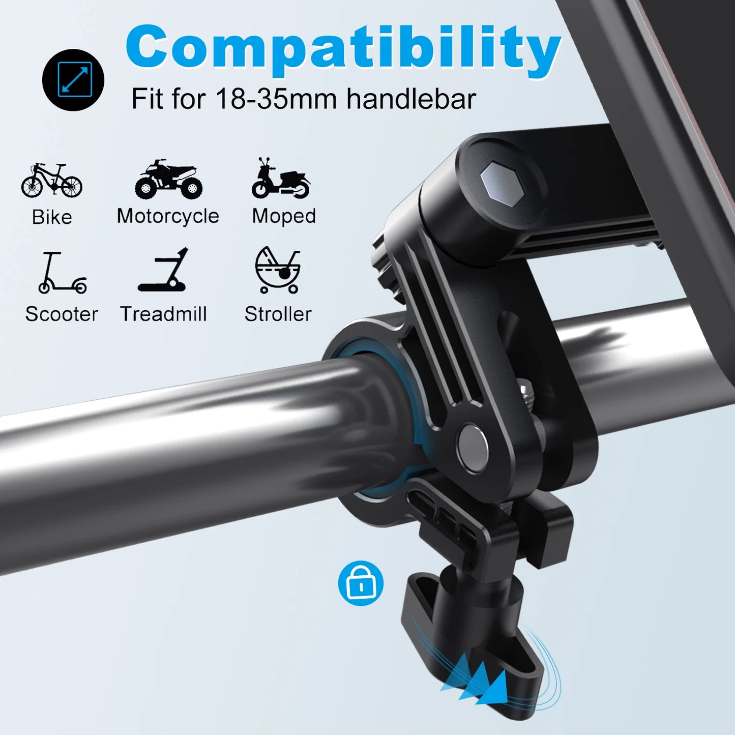 Waterproof Bicycle Handlebar Phone Holder Case Universal