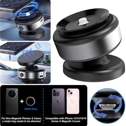 Electric Vacuum Magnetic Car Mount Stand for Cell Phone 360°