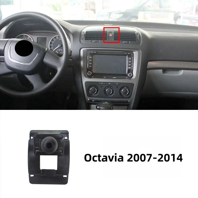 For Skoda Interior Phone Holder Stand Base Mount Bracket