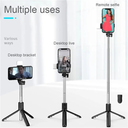 Phone Selfie Stick Tripod Bluetooth Remote Wireless Selfie Stick