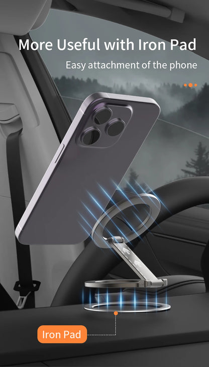 Double-Sided Magnetic Attraction Cell Phone Circular Holder
