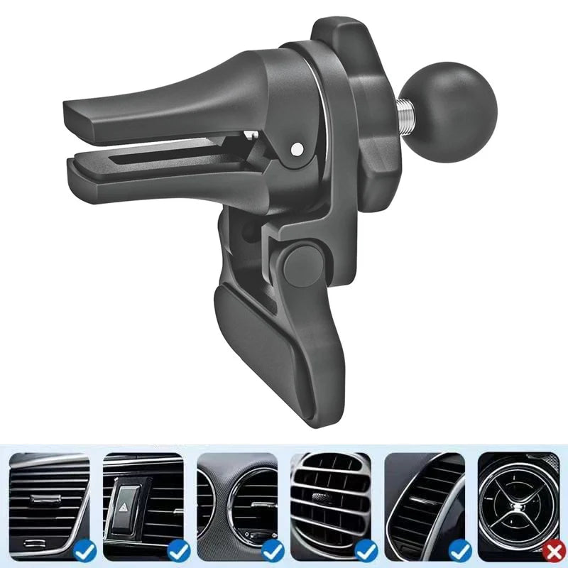 17mm Ball Head Base for Car Air Outlet Clip Mobile Phone Mount Stand