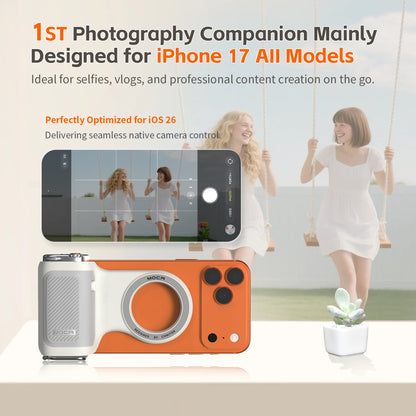 Magnetic Phone Camera Hand Grip Smart Holder with Remote Control