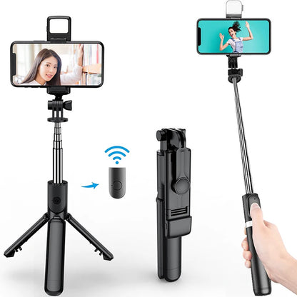 New Bluetooth Selfie Stick Mobile Phone Holder Retractable