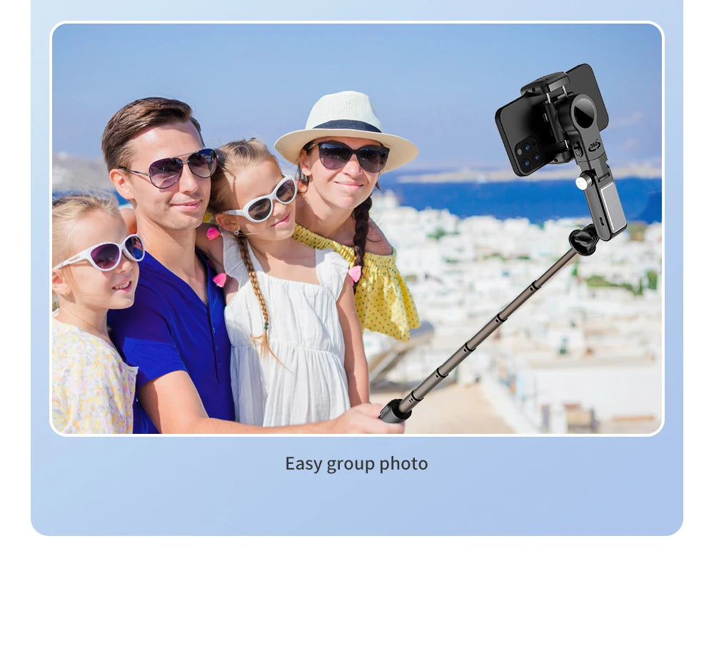 Bluetooth Smartphone Gimbal Stabilizer with Extendable Stick