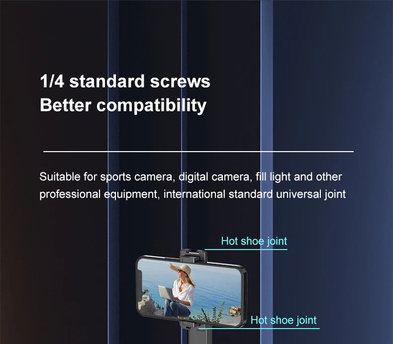 AI Face Tracking Tripod Intelligent Smart Selfie Stick Foldable