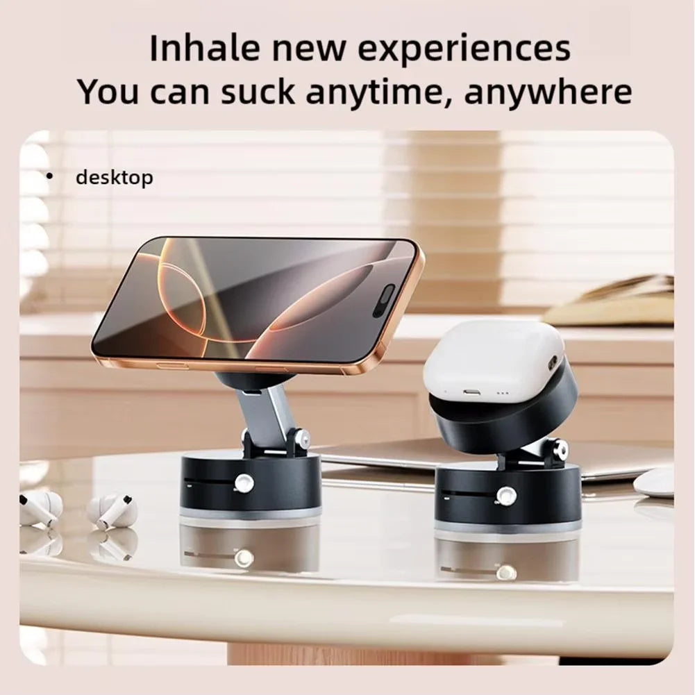 Foldable Car Phone Holder Vacuum Adsorption Magnetic Suction Cup