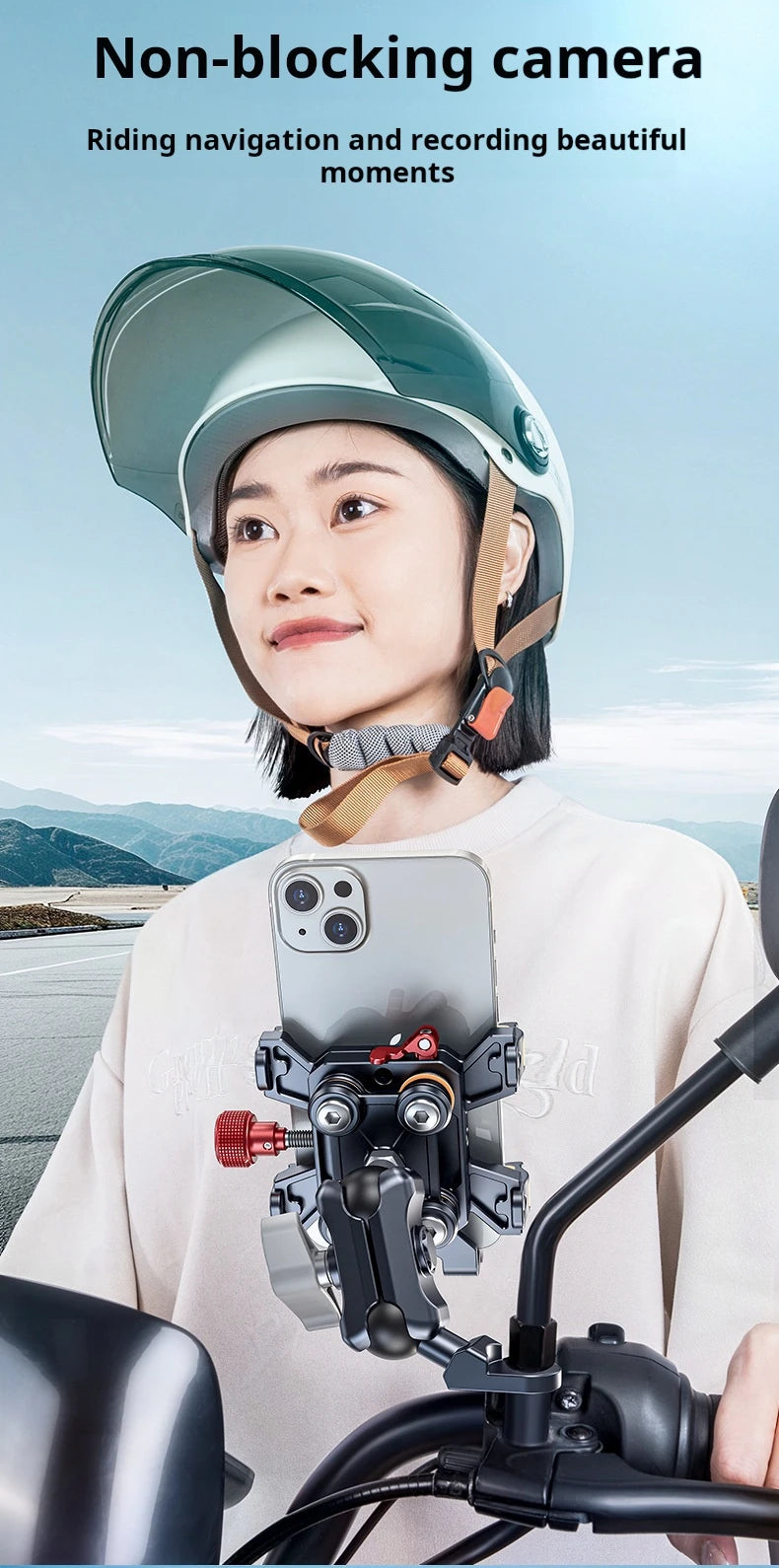 Aluminum Motorcycle Phone Mount Cellphone Holder