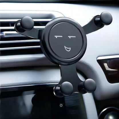 Gravity Car Phone Holder Air Vent Clip Smile Face Mount