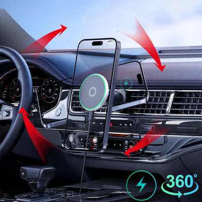 Car Phone Holder Wireless Charging Magnetic Phone Holder Car