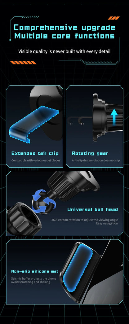 Wireless Car Phone Holder Stand 15W Fast Charge Touch Control