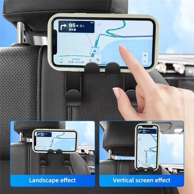 Car Back Seat Hook Hanging Storage Mobile Phone Holder