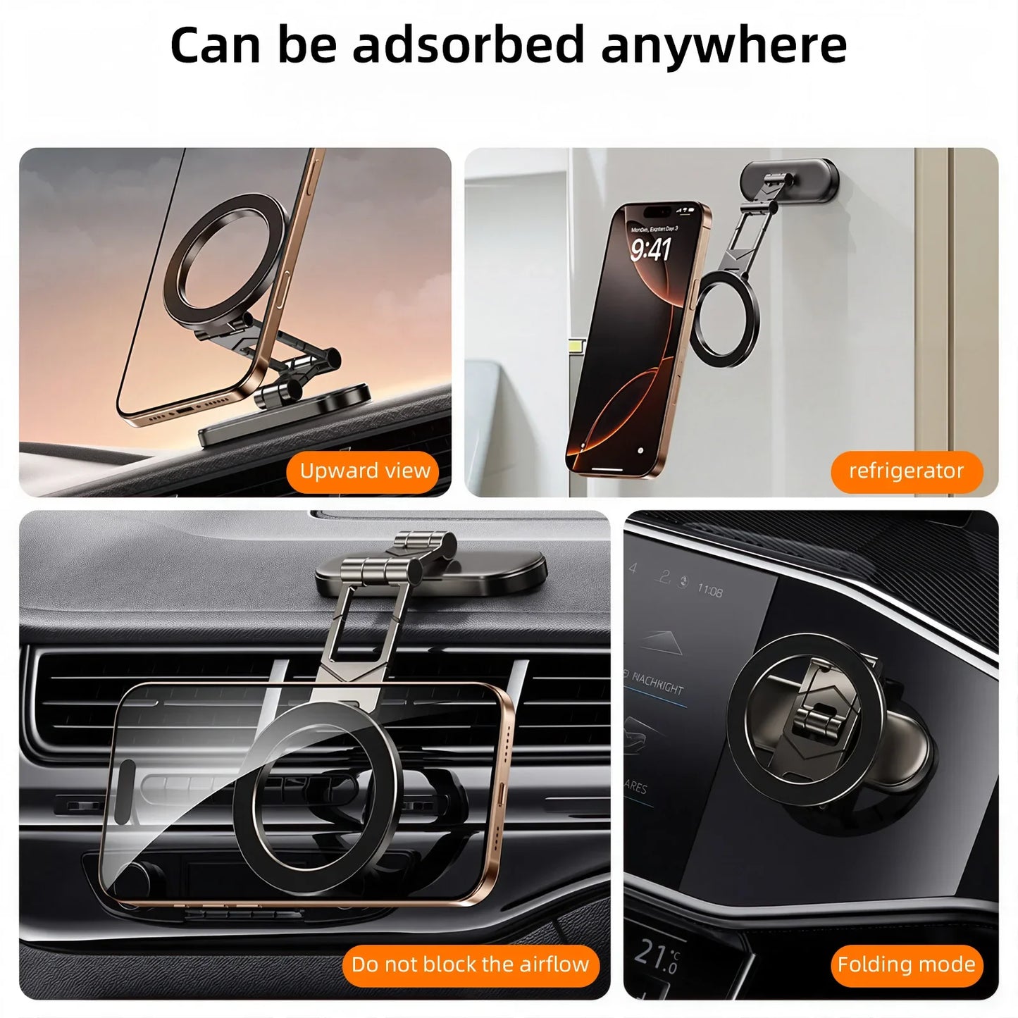 Dual Side Magnetic Car Phone Holder
