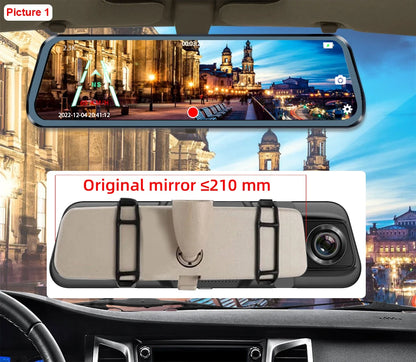 E-ACE 2K Car DVR WIFI GPS Stream Media Mirror Optional