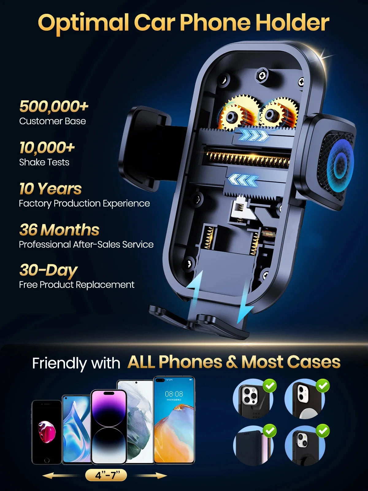 Car Phone Holder Wireless Charging Magnetic Phone Holder Car