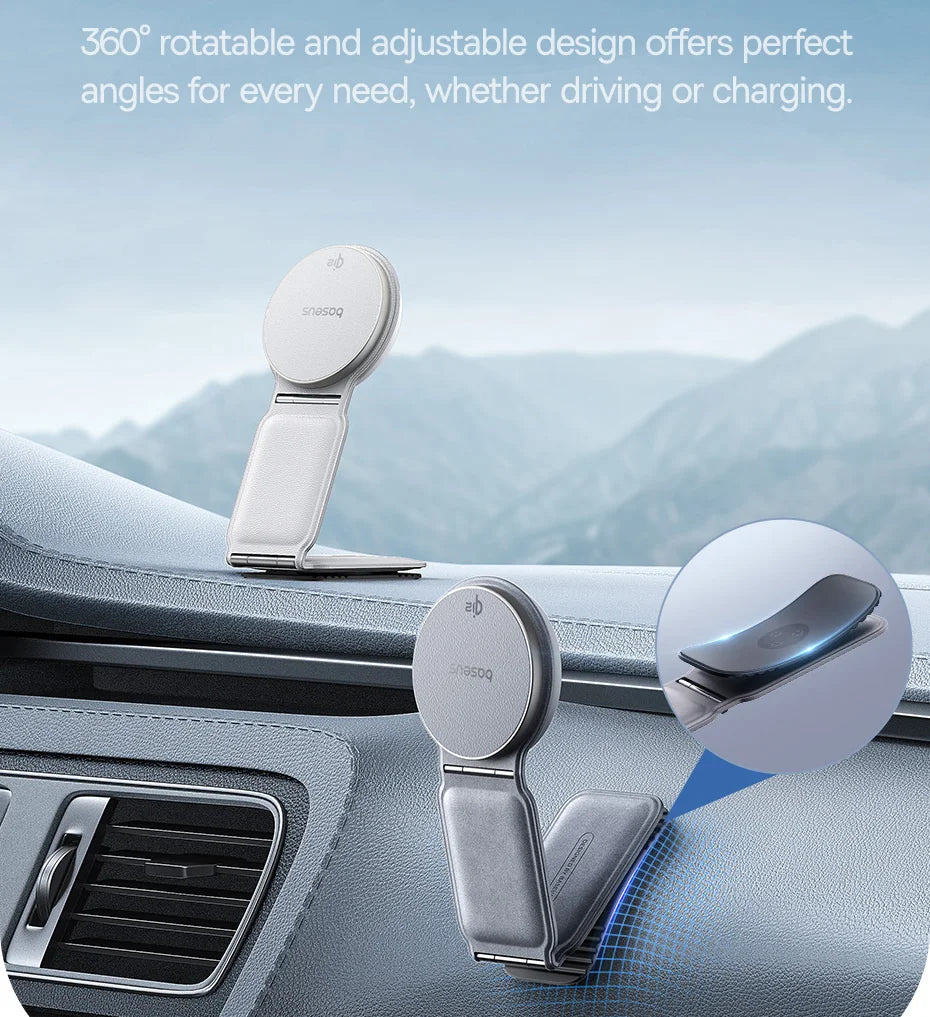 Baseus Car Phone Holder for iPhone 12-16 Wireless Charger
