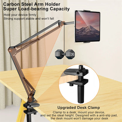 Tablet Stand Holder for Bed Rotatable Phone Stand Holder Long Arm