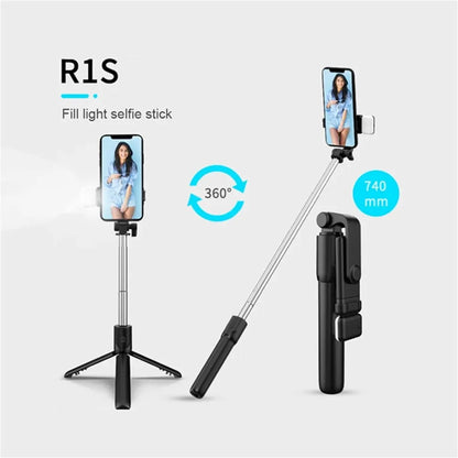 Phone Selfie Stick Tripod Bluetooth Remote Wireless Selfie Stick