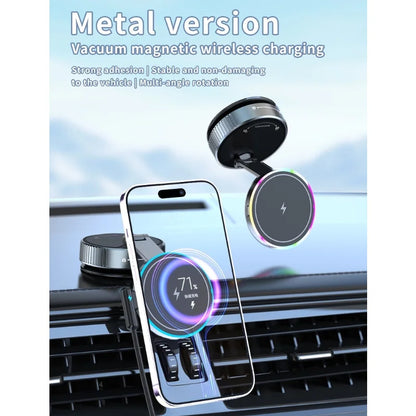 15W Vacuum Suction Magnetic Wireless Charger Phone Holder