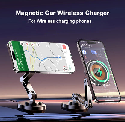 Magnetic Car Phone Holder Wireless Car Charger Mount Stand