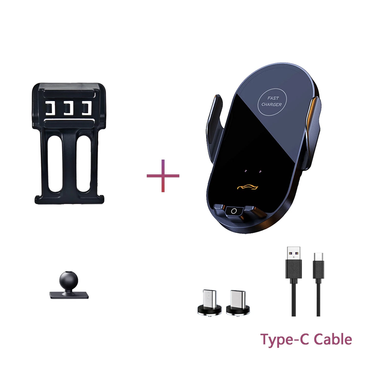 Car Phone Holder Wireless Charging Magnetic Phone Holder Car