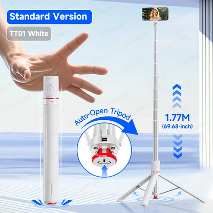 Bluetooth Selfie Stick Tripod Auto Pop-Up Foldable Holder