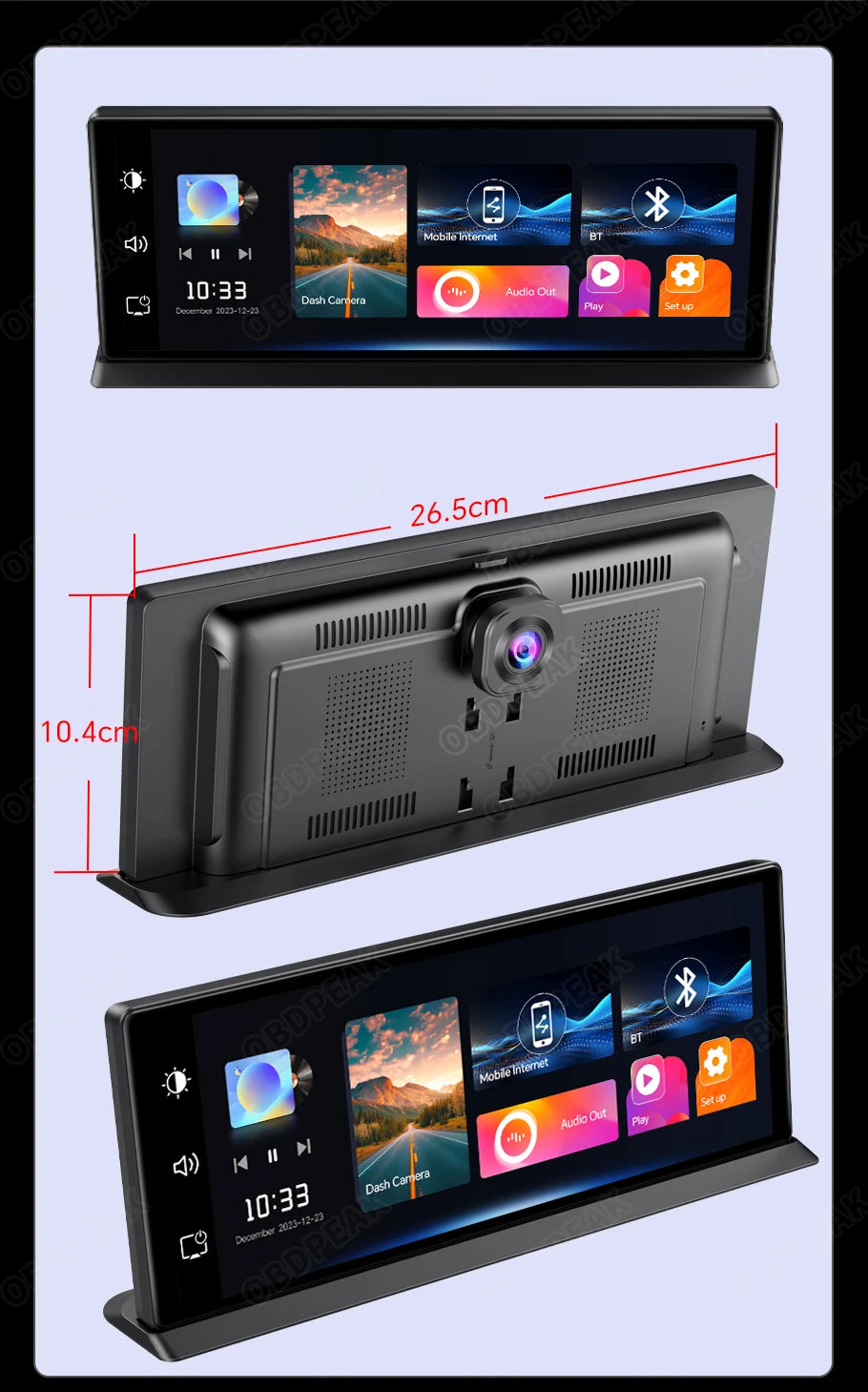 K2 Pro 11.3" Car DVR 4K Camera Wireless Car play Dash Cam