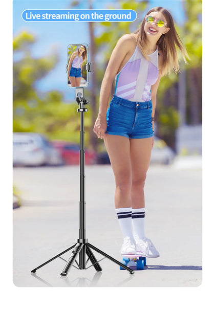 130cm Long Selfie Stick Tripod Extendable Wireless Bluetooth