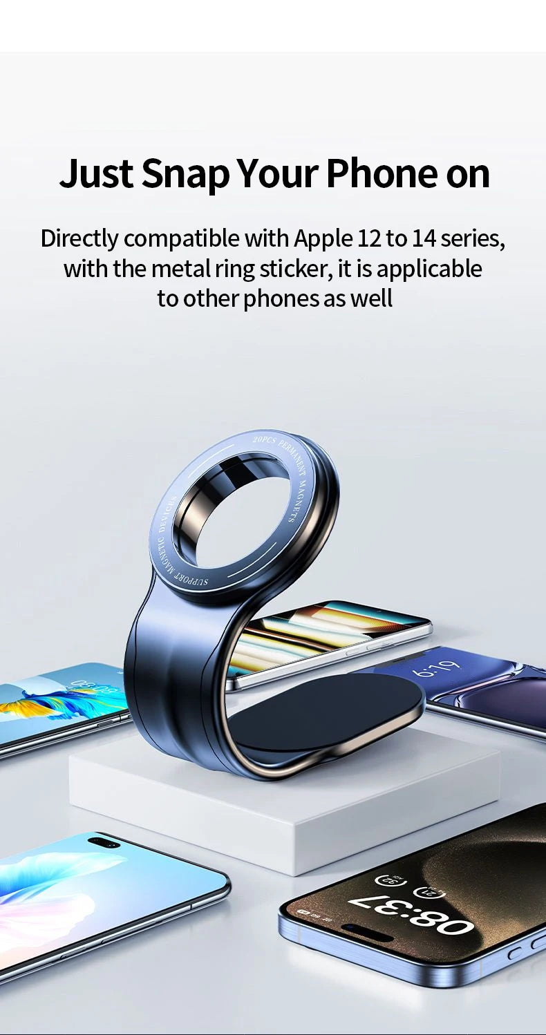 Magnetic Car Phone Holder Foldable Car Cell Phone Support Mount