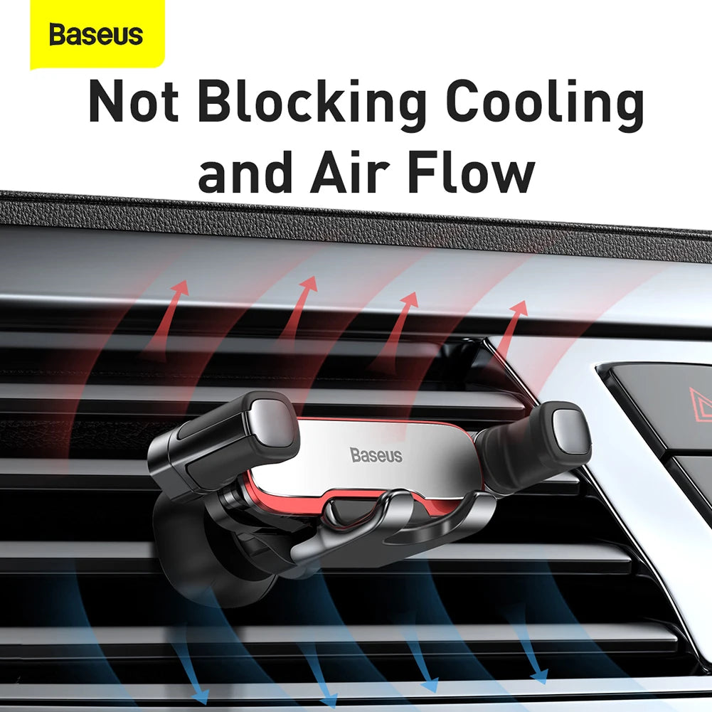 Baseus Car Phone Holder Metal Gravity Auto Air Vent