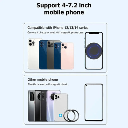 Car Magnetic Folding Phone Holder 360 Degree Rotation Phone Mount