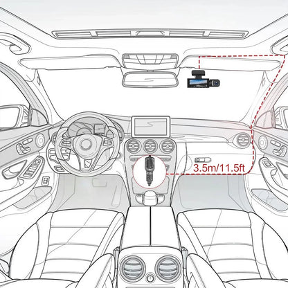 1080P HD Front Rear Dashcam 1 Count Dash Camera for Car
