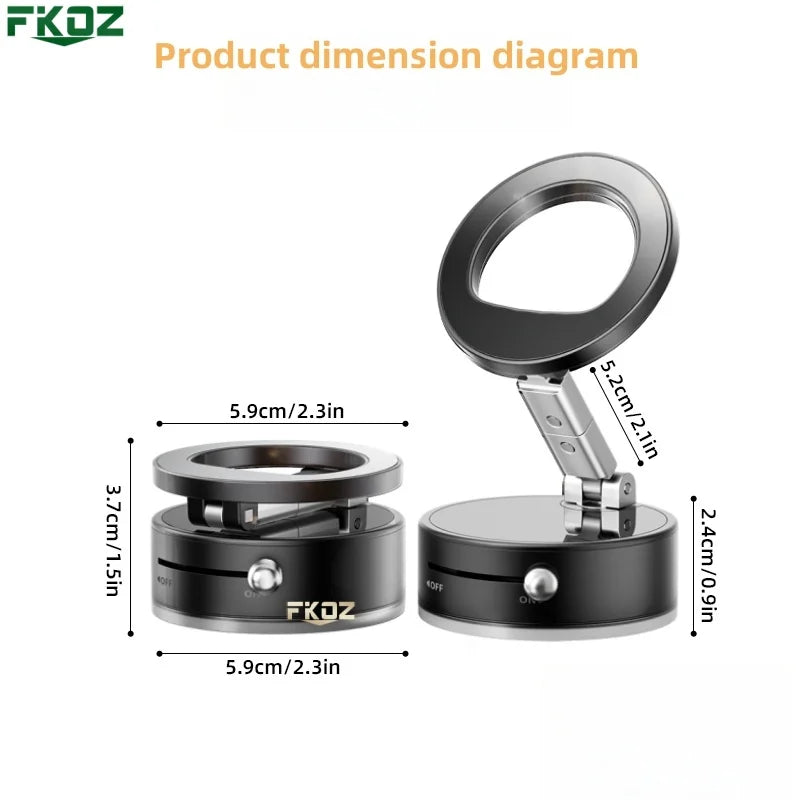 Vacuum Strong Magnetic Suction Foldable Phone Holder