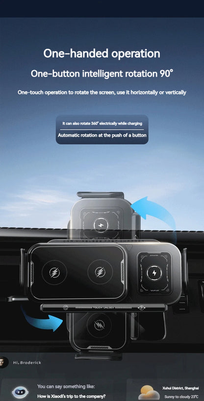 Universal Car Phone Wireless Charger Holder 360° Rotation Mount