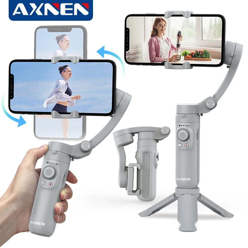 AXNEN 3-Axis Gimbal Handheld Self Stabilizer with Tripod