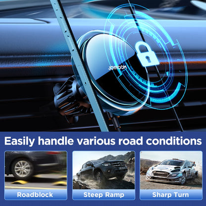 Car Phone Holder Magnetic Wireless Charger With Blue Light