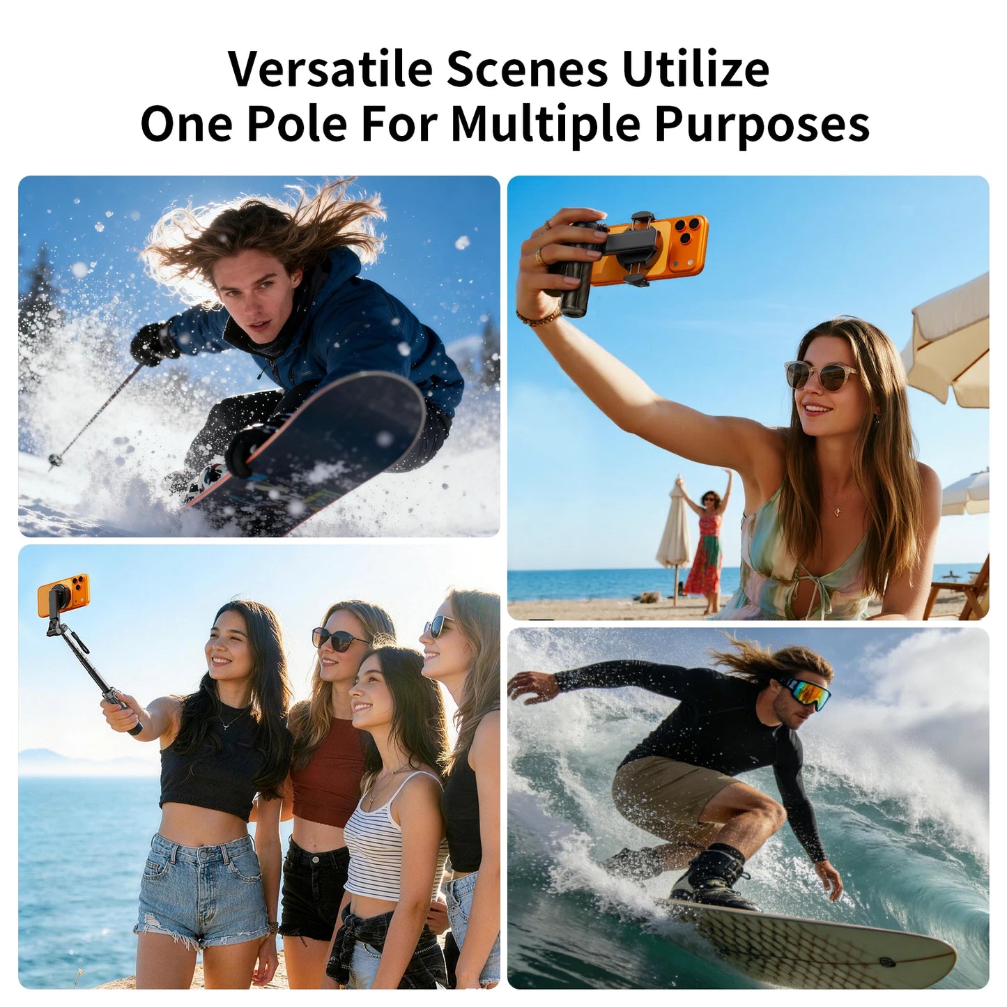Portable Magnetic Selfie Stick Multifunctional Phone Holder
