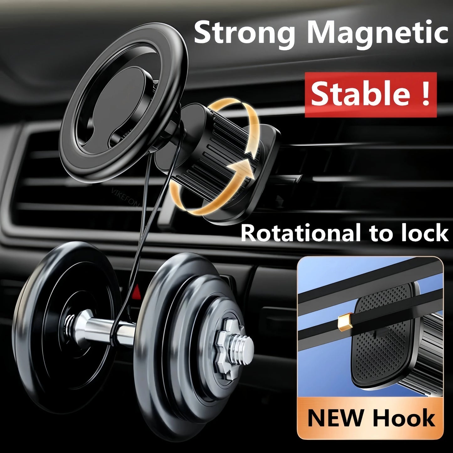 Magnetic Car Phone Holder Universal Air Vent/Dashboard Mount