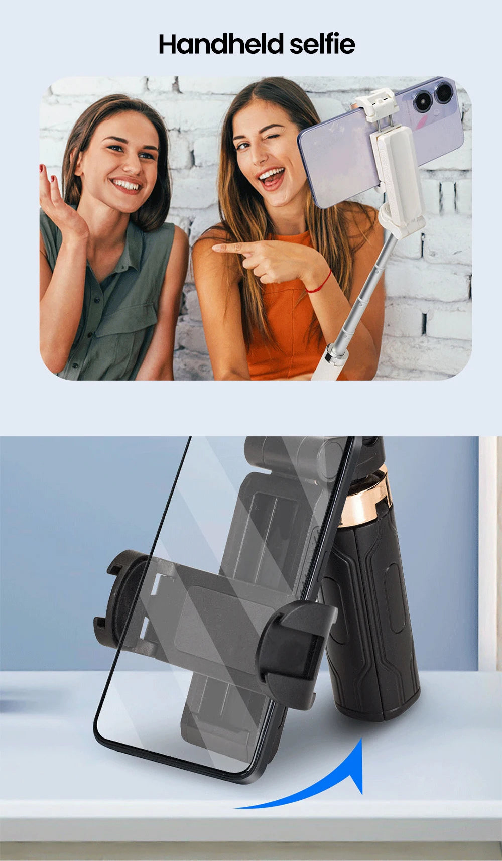 Mini Selfie Stick Wireless Bluetooth Portable Telescopic