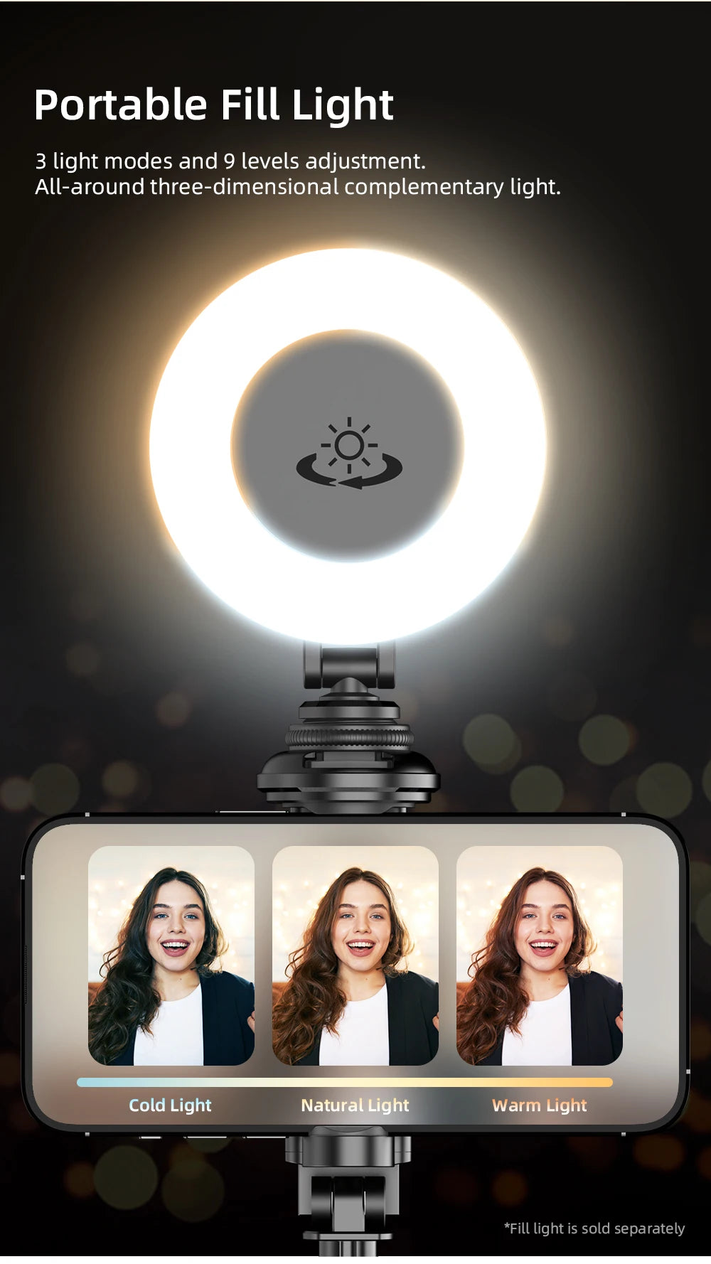 C10 Selfie Stick 72 Inch Aluminum Alloy with Wireless Bluetooth