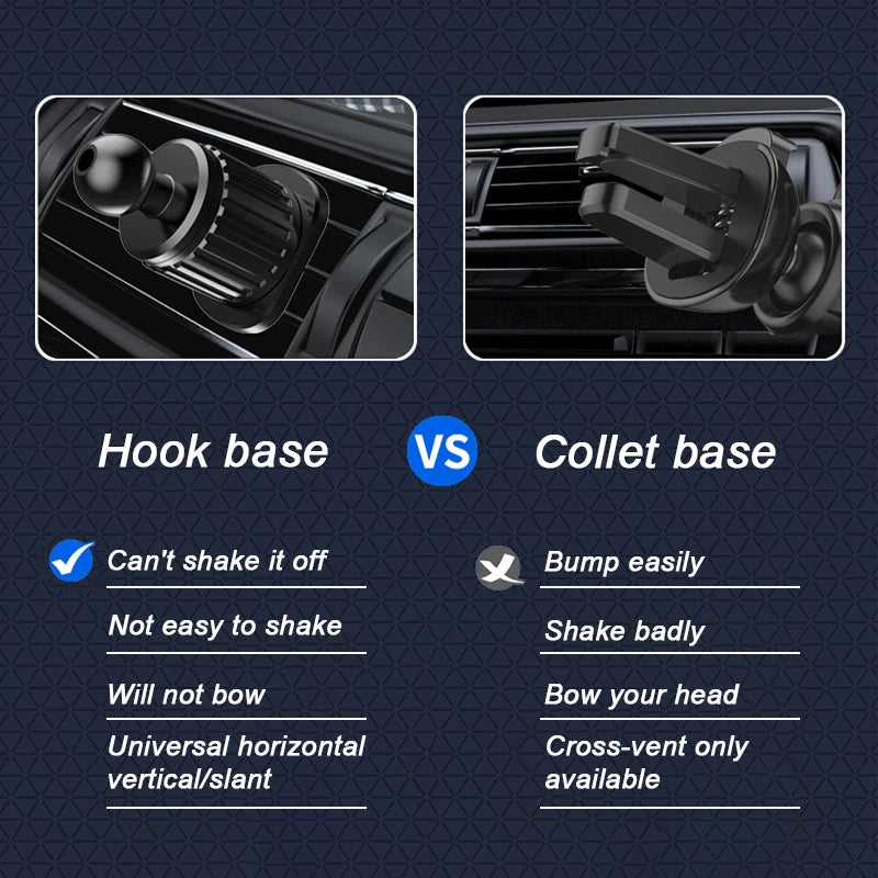 SEAMETAL Gravity Car Phone Holder Air Vent Hook Phone Mount