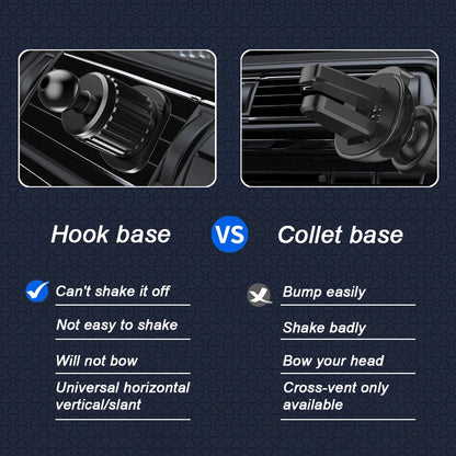 SEAMETAL Gravity Car Phone Holder Air Vent Hook Phone Mount
