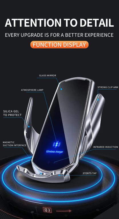 30W Car Wireless Charger Magnetic Automatic Car Mount Phone Holder